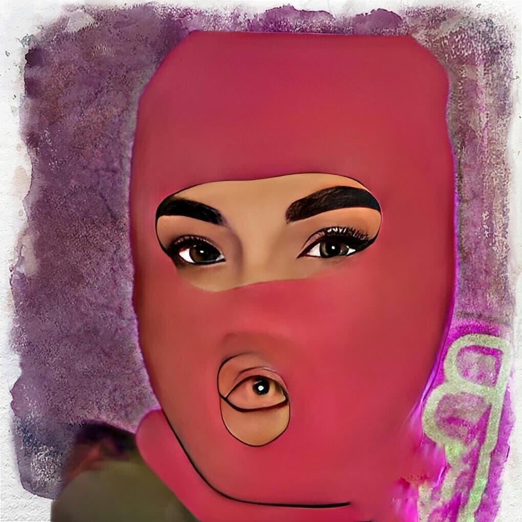 Juicy girl in balaclava🥰🔥