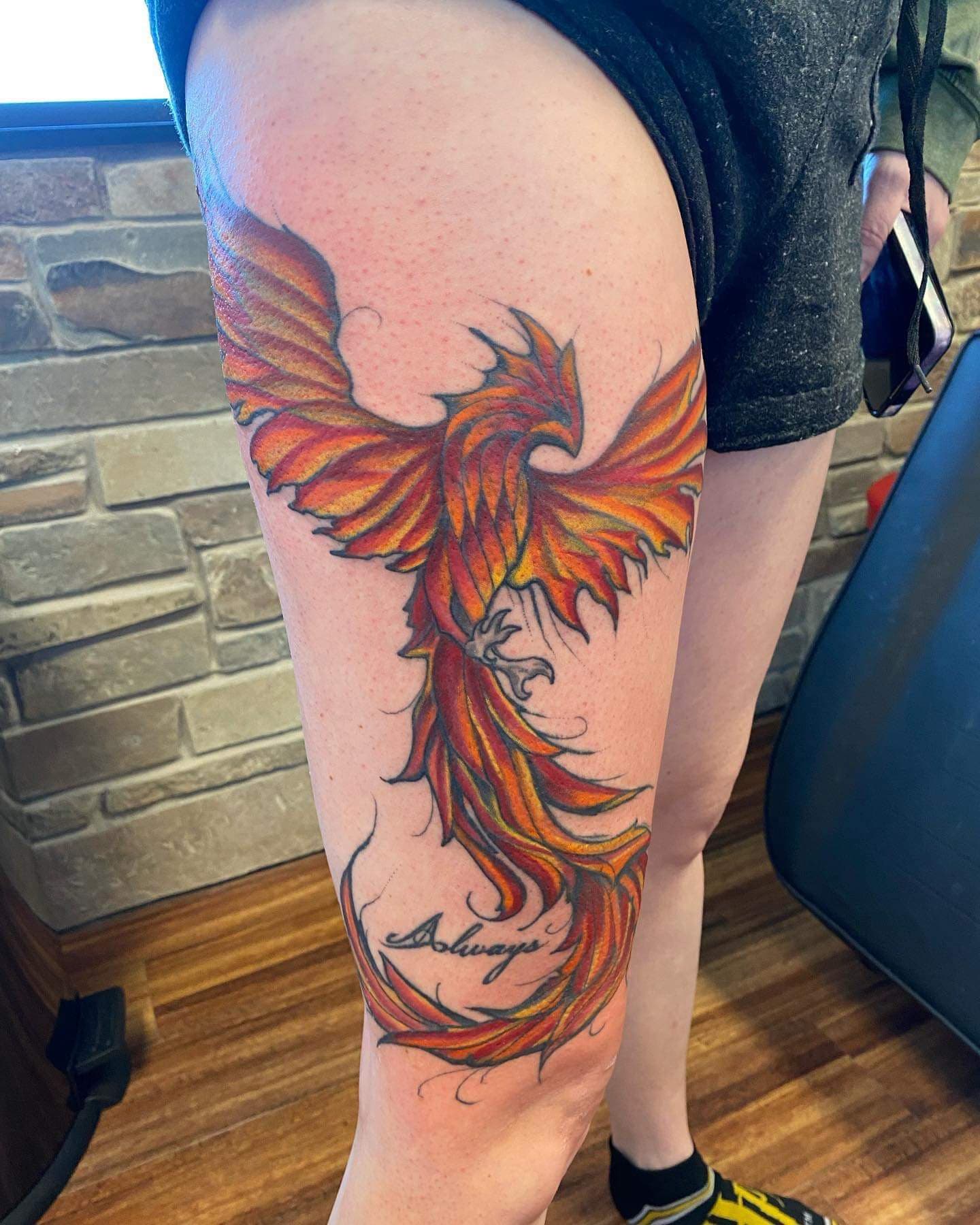 Girl w/the Phoenix Tattoo